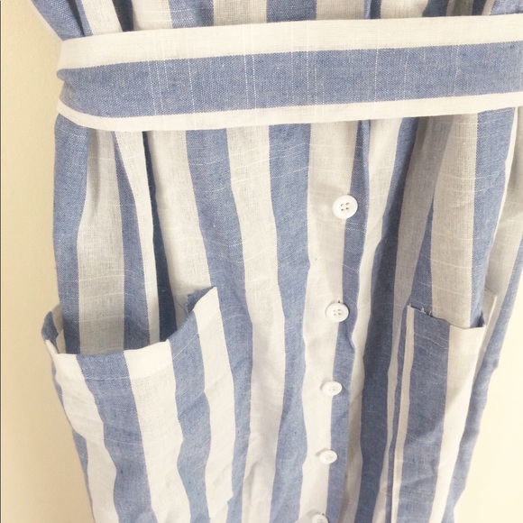 Last one! Blue Stripe Cotton Dress - Picture 4 of 7